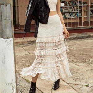 SOLD Spell Gypsy Collective LE GAUZE Lace Skirt
